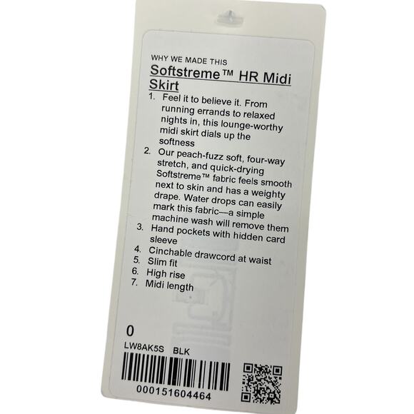 Lululemon Softstreme High-Rise Midi Skirt in Black - Picture 7 of 12